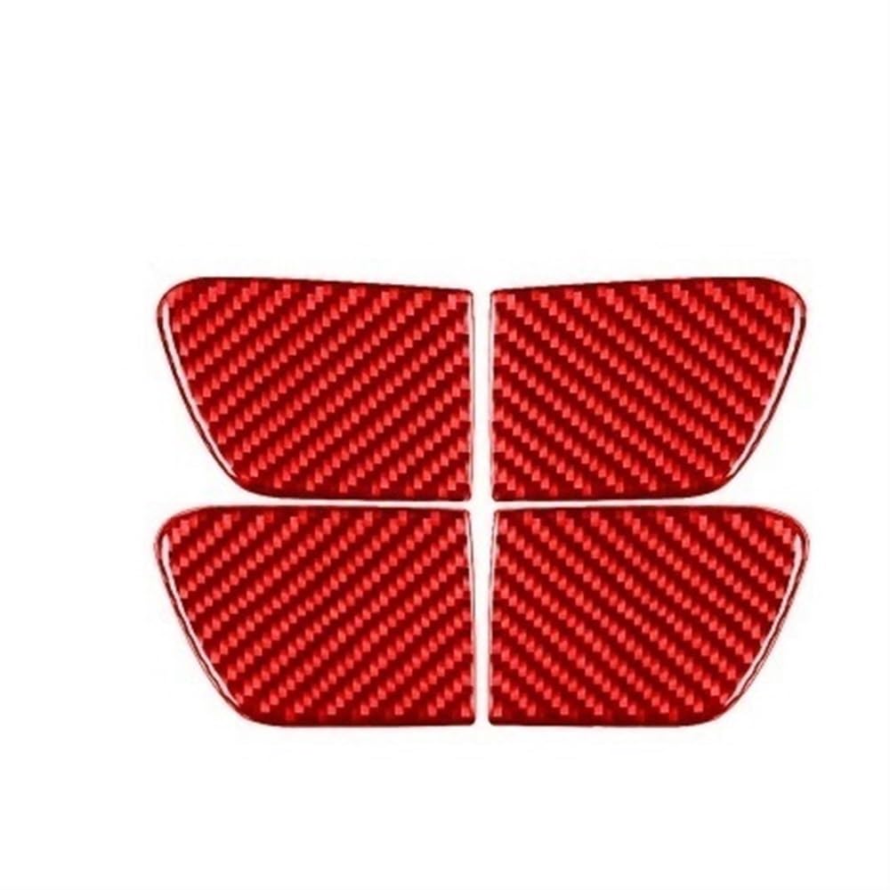 DNZOGW Auto Innen Zierleisten Für Accord 2014-2017 Carbon Fiber Innen Tür Schüssel Griff Panel Trim Abdeckung Auto Innen Dekoration Zubehör Aufkleber Rahmen Trim Abdeckung(Red Carbon Fiber) von DNZOGW