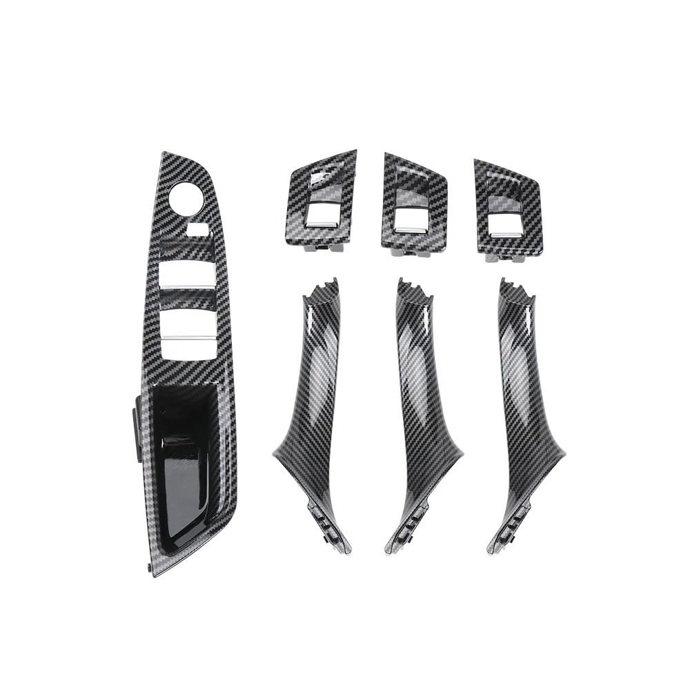 DNZOGW Auto Innentürgriffverkleidung Für 523 Für 525 Für 528 Für 530 Für 535 Für F11 Auto-Innenausstattung Carbon Fiber Armlehne Panel Türgriff Set LHD(Model A) von DNZOGW