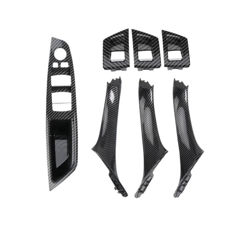 DNZOGW Auto Innentürgriffverkleidung Für 5er-Serie Für F10 Für F18 Für 523 Für 525 Für 528 LHD RHD 7-teiliges Auto-Innentürgriff-Set(LHD Carbon) von DNZOGW