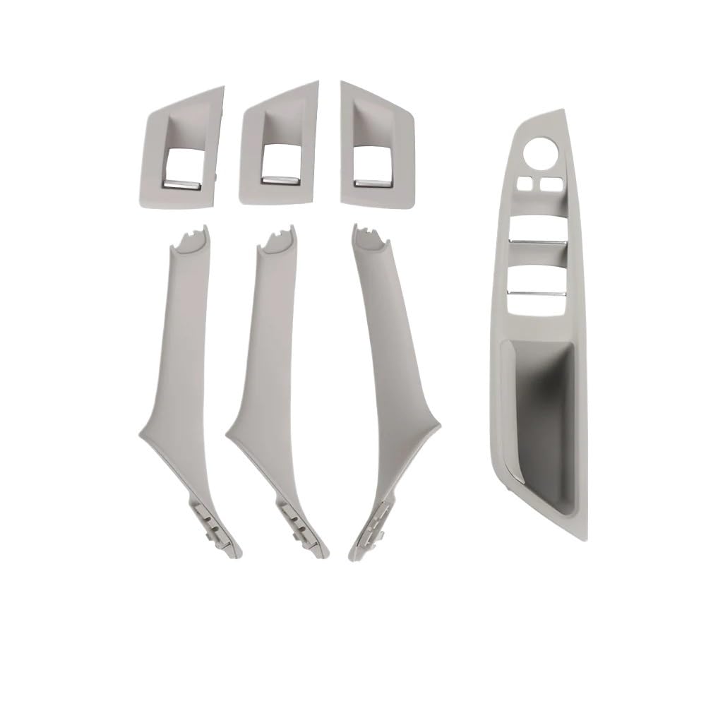 DNZOGW Auto Innentürgriffverkleidung Für 5er-Serie Für F10 Für F18 Für 523 Für 525 Für 528 LHD RHD 7-teiliges Auto-Innentürgriff-Set(RHD Gray) von DNZOGW