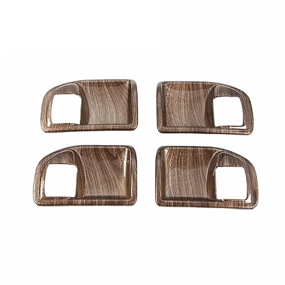 DNZOGW Auto Innentürgriffverkleidung Für Wrangler JK 4 Türen 2011 2012 2013 2014 2015 2016 2017 Auto-Innentürgriff-Schüssel-Dekorationsabdeckung(Wood Grain) von DNZOGW