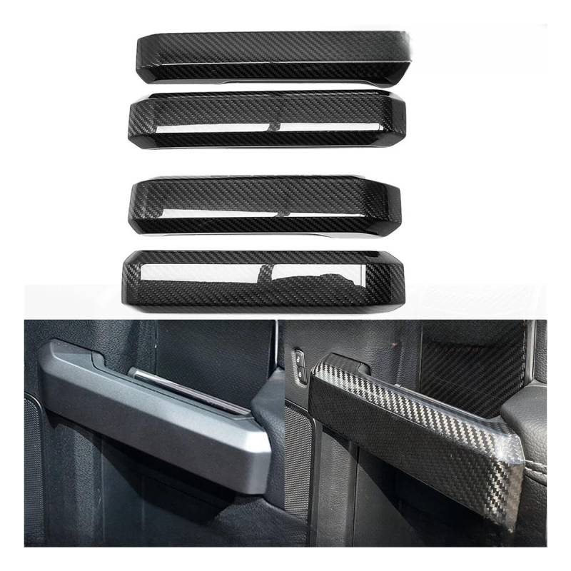 DNZOGW Für Raptor 2015-2020 Auto Carbon Fiber Vorne Links Rechts AC Vent Grille Rahmen Trim Abdeckung Dekoration Aufkleber Lüftungsgitter Klimaanlage Vorne(Inner Door Handle) von DNZOGW