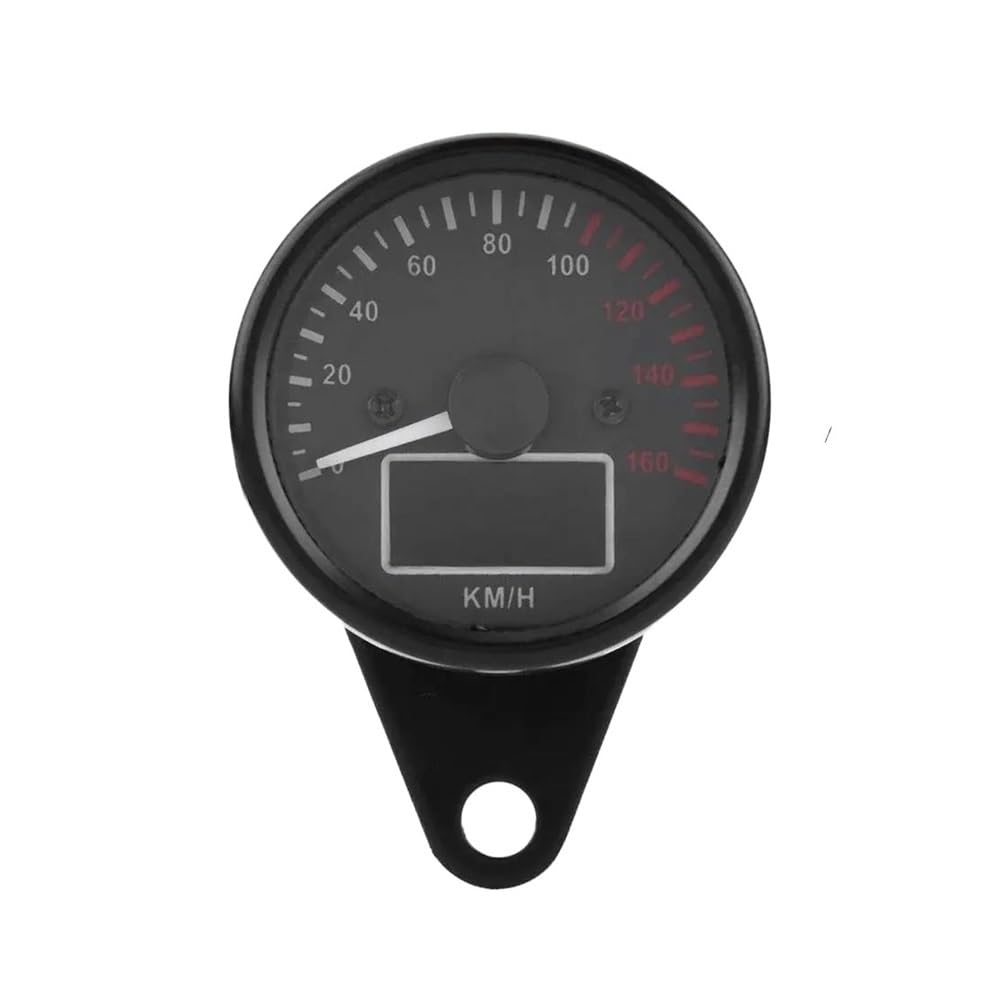 DNZOGW Motorrad-Tachometer Digitaler Motorrad-Tachometer Geschwindigkeitsanzeige LED-Kilometerzähler Drehzahlmesser Digitales Messgerät Motorrad ganganzeige(Silver) von DNZOGW