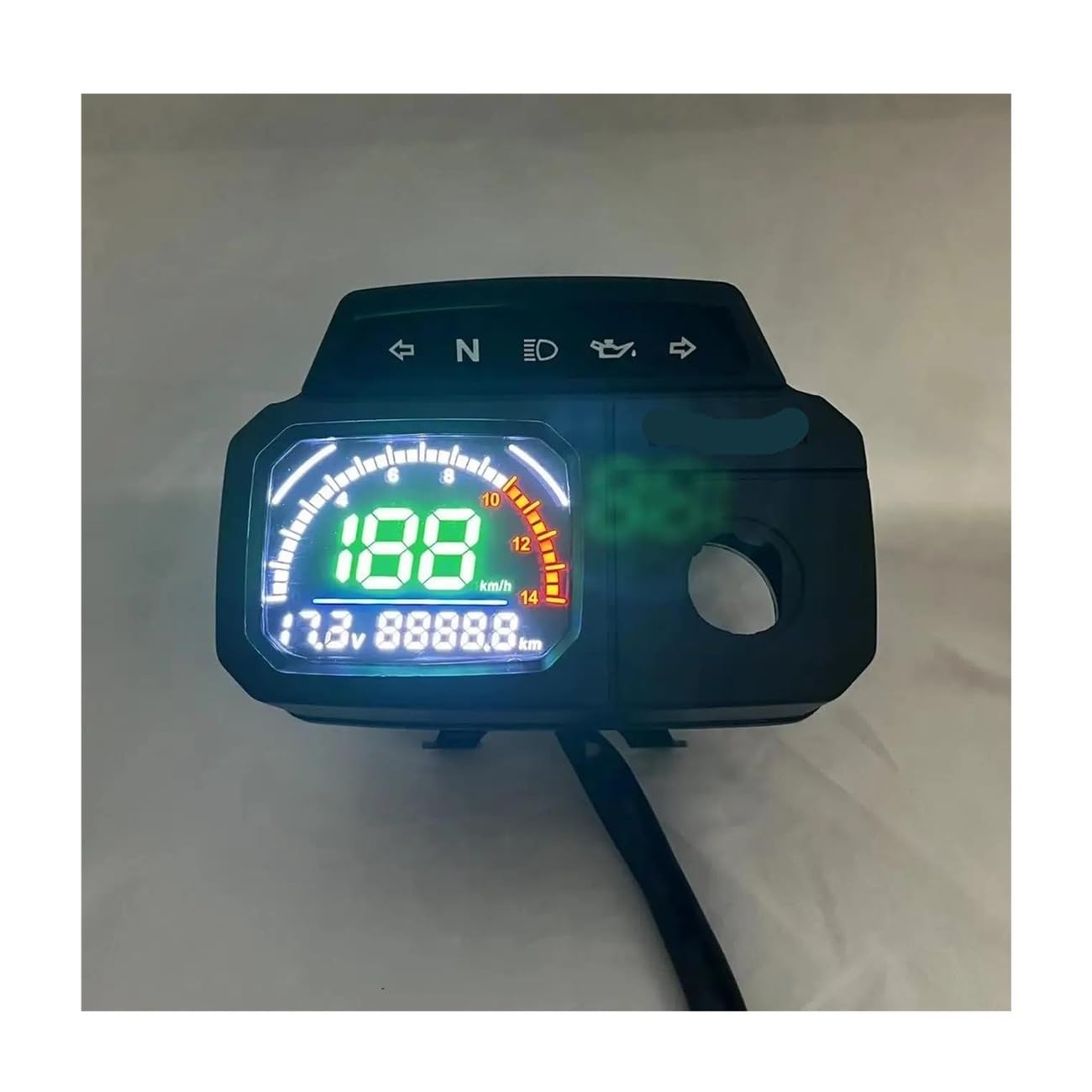 DNZOGW Motorrad-Tachometer Mit 100cc AX 100 Digital Meter Gauge Cluster Für Suzuki Für AX100 Für Max100 Motorrad ganganzeige von DNZOGW