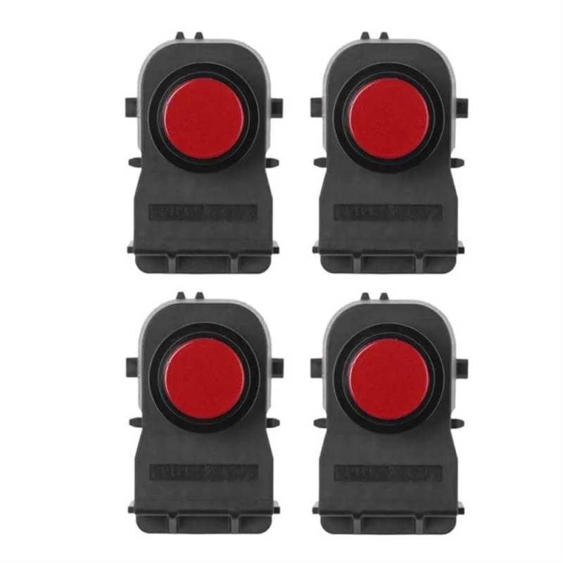 DNZOGW PDC Rückfahrsensor Für Kia 4 Teile 95720-H8000 PDC Stoßstange Parkplatz Sensor Auto 95720H8000 Parkplatz Rückfahr Hilfe Sensor Einparkhilfe PDC Sensor(Red 4 pcs) von DNZOGW