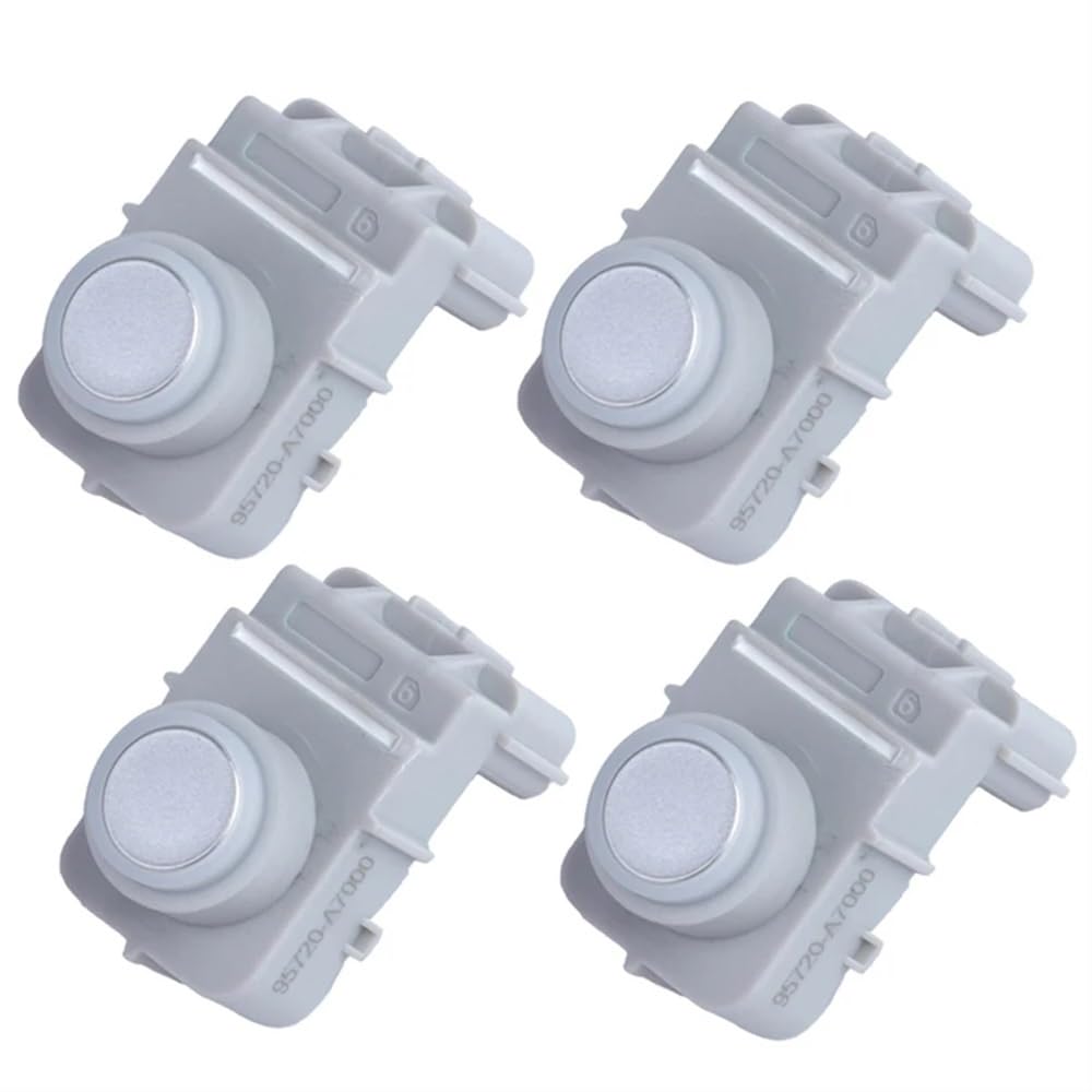 DNZOGW PDC Rückfahrsensor Für Kia 95720-A7000 PDC Parkplatz Sensor Auto Auto Zubehör 95720A7000 Parkplatz Rückfahr Hilfe Sensor Einparkhilfe PDC Sensor(Silver 4 pcs) von DNZOGW