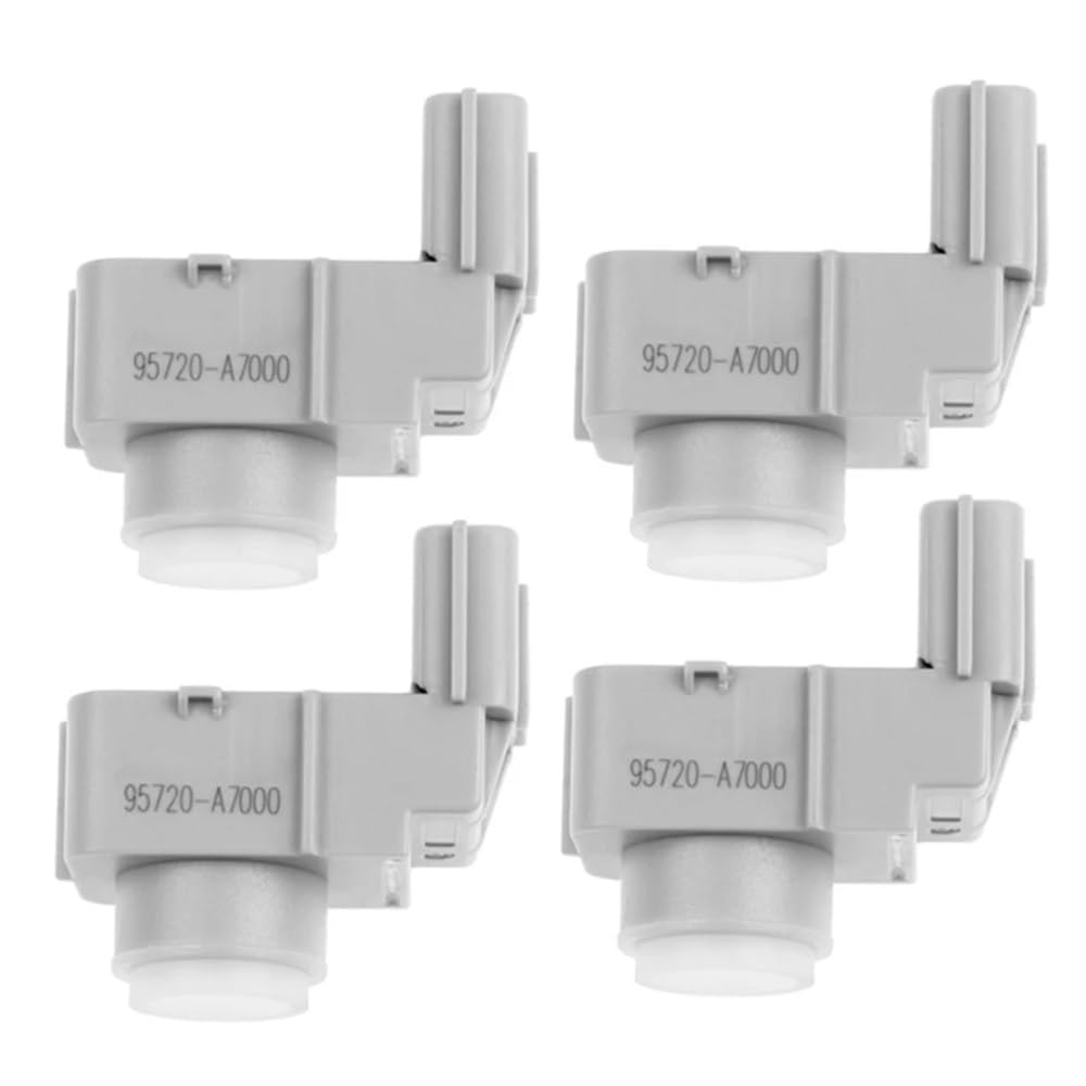 DNZOGW PDC Rückfahrsensor Für Kia 95720-A7000 PDC Parkplatz Sensor Auto Auto Zubehör 95720A7000 Parkplatz Rückfahr Hilfe Sensor Einparkhilfe PDC Sensor(White 4 pcs) von DNZOGW