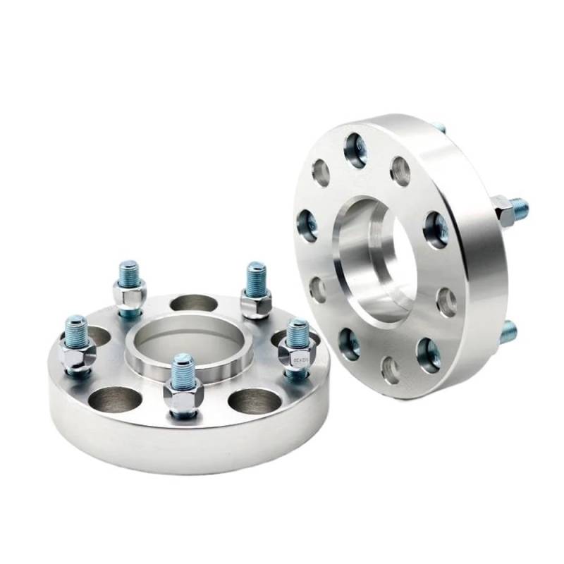 DNZOGW Spurverbreiterungen Für Crown Für GT2000 Für Prius 2 Stück 15/20/25/30/mm PCD 5x100 CB 54,1mm Rad Spacer Adapter 5 Lug Aluminium Rad Spacer Anzug(35MM Silver Spacers) von DNZOGW