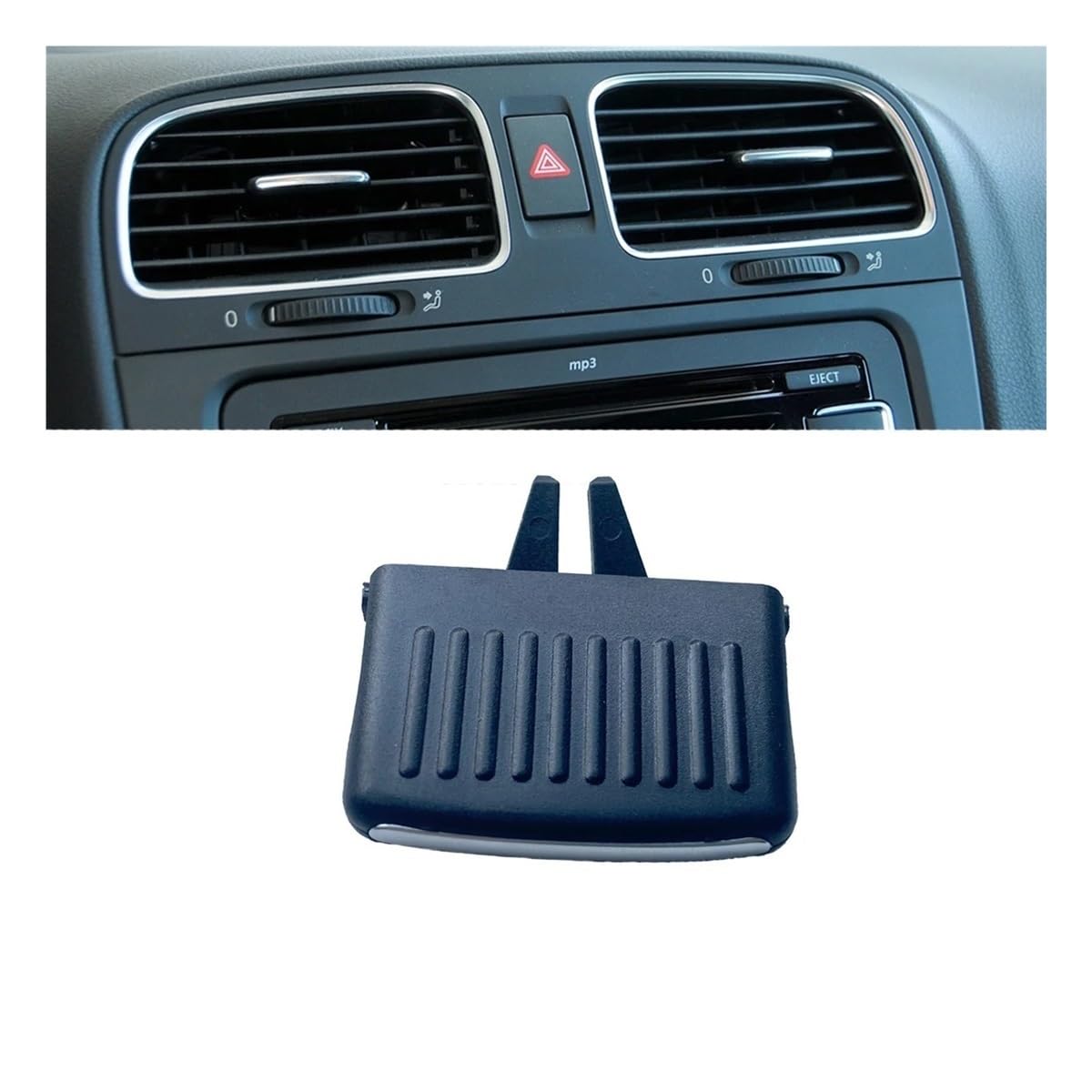 Für Golf 6 Für GTI R20 Für Variante 2009-2012 X1 Innen Dash AC Air Vent Slide Grill Clip Trim 5K0819703 5K0819728N 1K0819203 Lüftungsgitter Klimaanlage Vorne(Middle) von DNZOGW