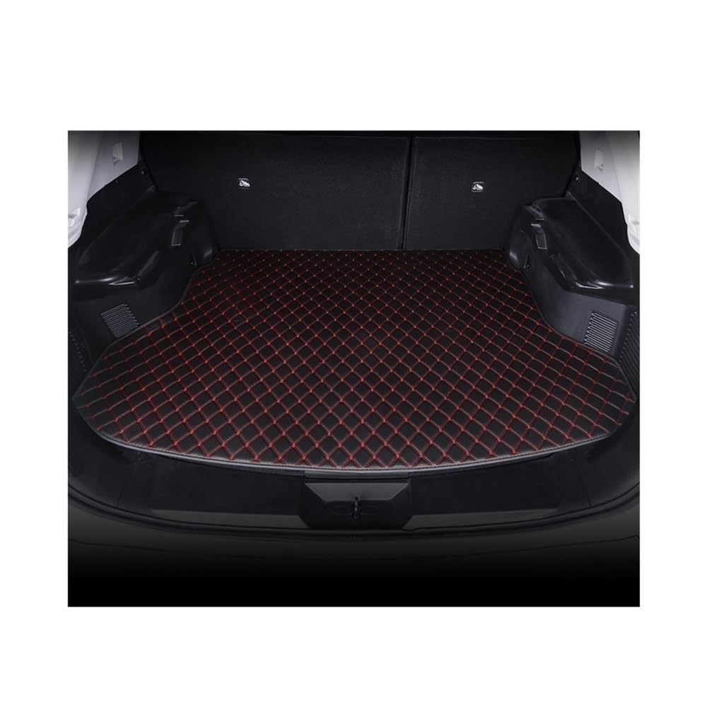 Kofferraummatte Bodenmatte Für Auris 2013 2014 2015 2016 2017 2018 2019 PU-Kofferraummatten Kofferraummatten Cargo Liner Autozubehör Teppich(Black red) von DNZOGW