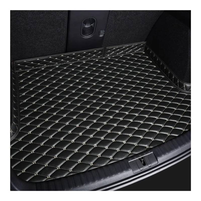 Kofferraummatte Bodenmatte Für Chrysler 300C 2012 2013 2014 2015 2016 Kofferraummatten Kofferraumwanne Cargo Liner Mat Autozubehör Innenausstattung(Black Beige) von DNZOGW