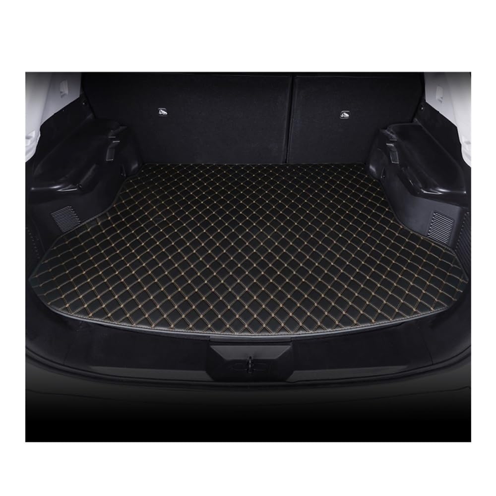 Kofferraummatte Bodenmatte Für Für A5 2door 2010 2011 2012 2013 2014 2015 2016 PU Auto Kofferraummatten Innenausstattung Autozubehör Teppich(Black beige) von DNZOGW