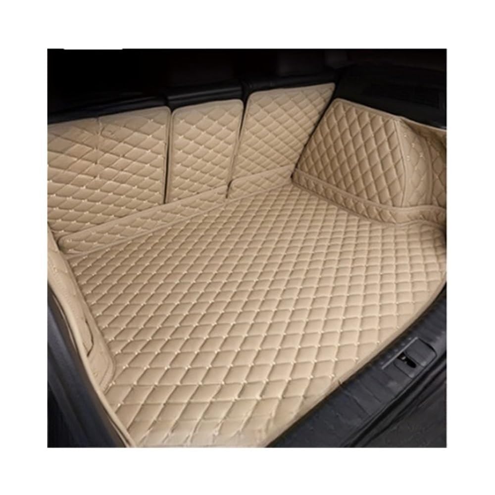 Kofferraummatte Bodenmatte Für Kia Für Sorento 2013 2014 Auto Kofferraummatte Cargo-Liner Zubehör Innenausstattung Kofferraumschutz(Beige) von DNZOGW