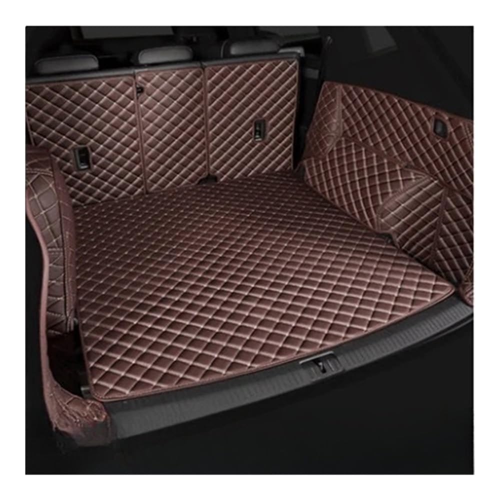 Kofferraummatte Bodenmatte Für Range Für Rover SUV 2013 2014 2015 2016 2017 2018 2019 2020 2021 Auto Kofferraummatte Cargo-Liner Zubehör Innenraum Boot(Brown) von DNZOGW