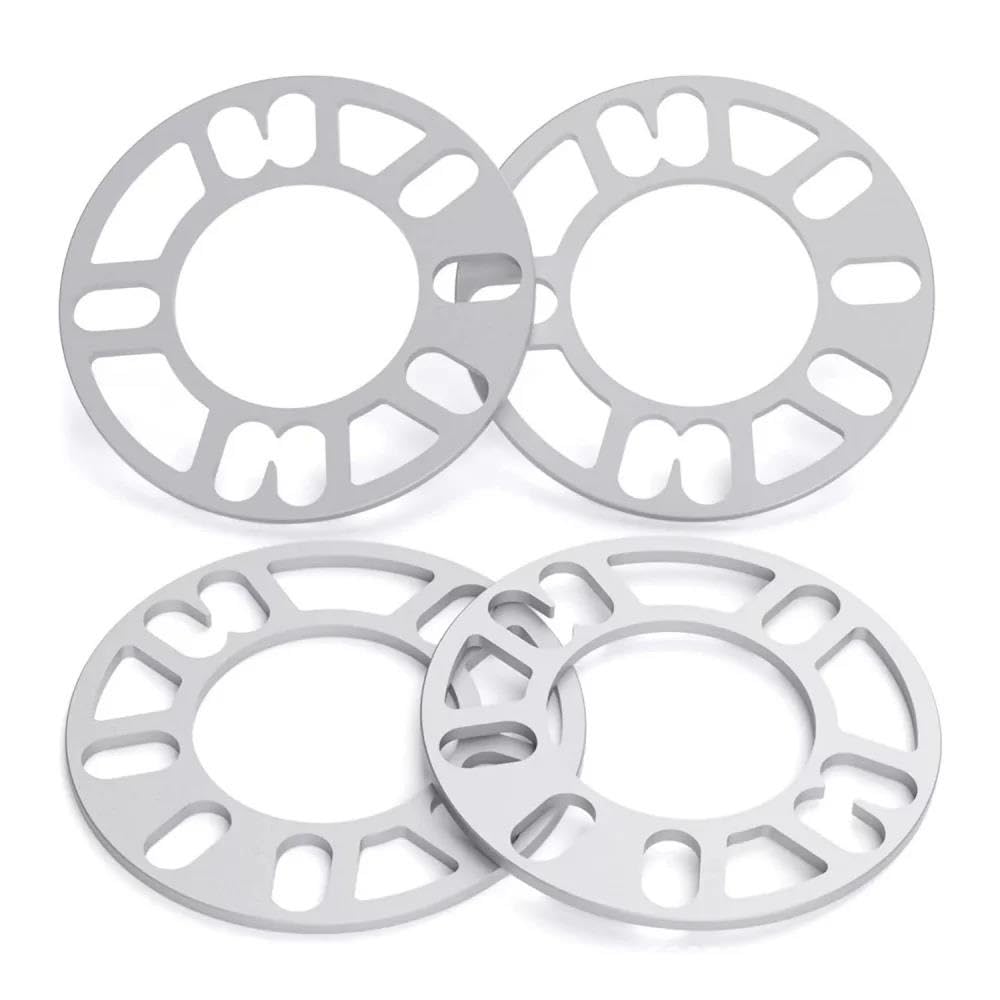 Spurverbreiterungen 4 Stück 5 Mm Alu-Radabstandshalter Für Autos, Adapterplatten, Unterlegscheiben, 4 Und 5 Bolzen, Verbreiterte Radnaben-Abstandshalter(12mm) von DNZOGW