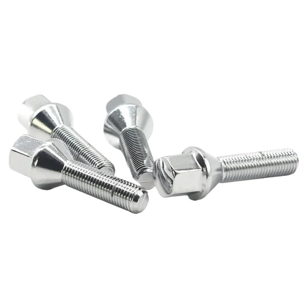 Spurverbreiterungen 5Stück NÜSSE PASSEND Für X1 Für X3 Für X5 Für X6 Für X7 Für 3Series 28/35/40/45/50/55/60mm Lange Stahlradschrauben M14 X 1.5 12 * 1.5 14 * 1.2512 * 1.25(M12x1.25,5pcs 28mm) von DNZOGW