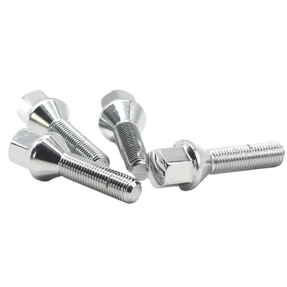 Spurverbreiterungen Steel Radschrauben M12x1,5 14x1,5 14x1,25 12x1,25 In Verschiedenen Längen 10 Stück Reifenzubehör(10pcs conical 27mm,M12x1.25) von DNZOGW