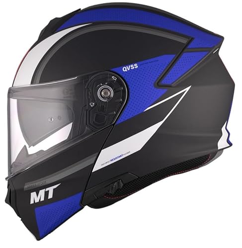 DOBLE XX MT Helmet Klapphelm Genesis Größe L (59/60) Modell Talo schwarz matt und blau mit Zulassung 22.06 von DOBLE XX