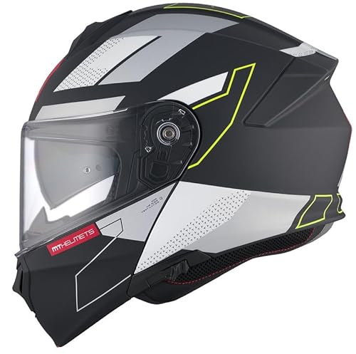 DOBLE XX MT Helmet Klapphelm Genesis Größe M (57/58) Modell Talo Mattschwarz und Fluor mit Zulassung 22.06 von DOBLE XX