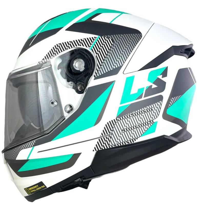 LS2 Helme Integralhelm KPA FF808 Stream II Road Cyan-Grau ECE 22.06 (L 59/60) von DOBLE XX