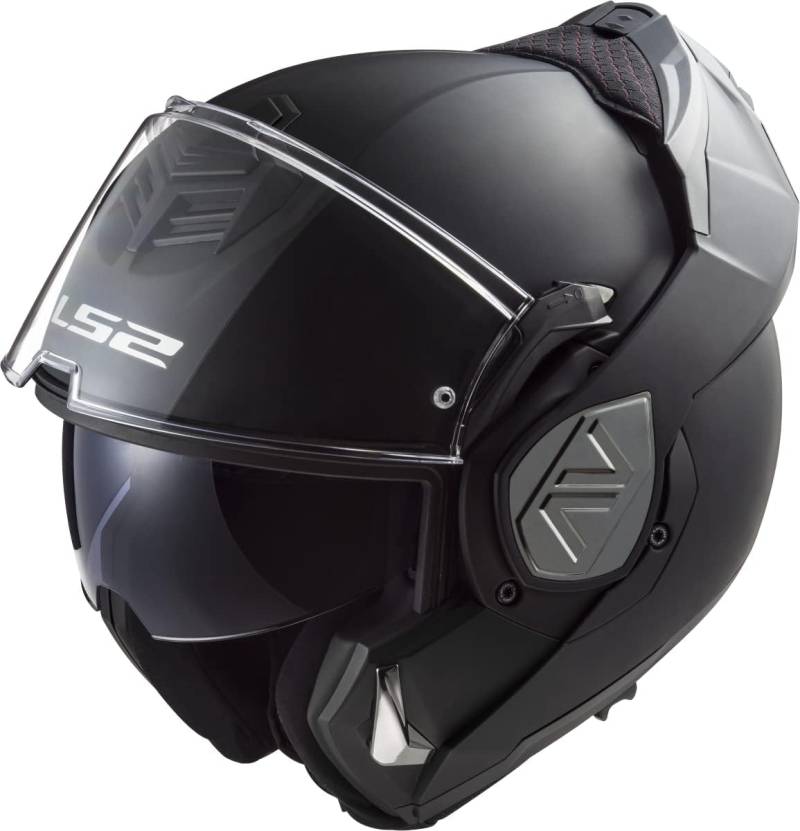 LS2 Modular Advant Helm, Größe L (59/60), mattschwarz, modular 22.06 P/J von DOBLE XX