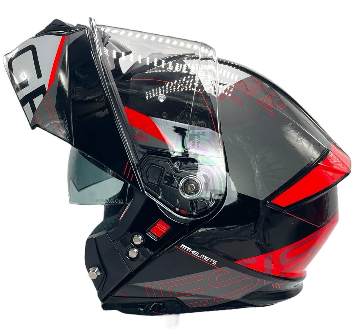 MT Helmet Genesis Sv Atempo B15 Modularhelm glänzend grau und rot (M 57/58) von DOBLE XX