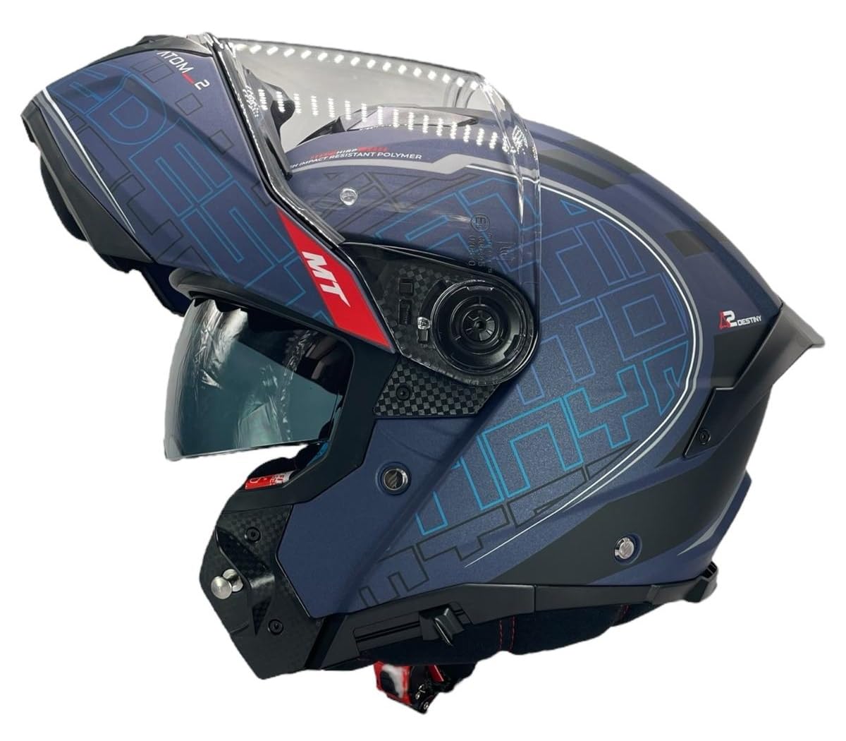 MT Helmet Modular Modell Atom 2 Destiny Farbe Blau matt (S 55/56) von DOBLE XX