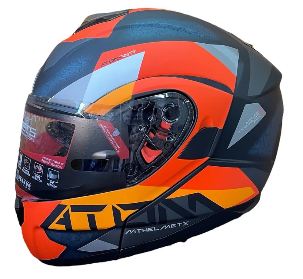 MT Helmets Exposition Outlet Atom Orange Fluor Größe M von DOBLE XX