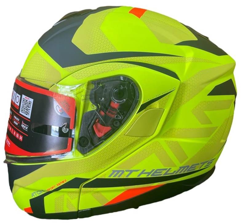 MT Helmets Exposition Outlet Atom Sport Helm, Neongelb, Größe L von DOBLE XX