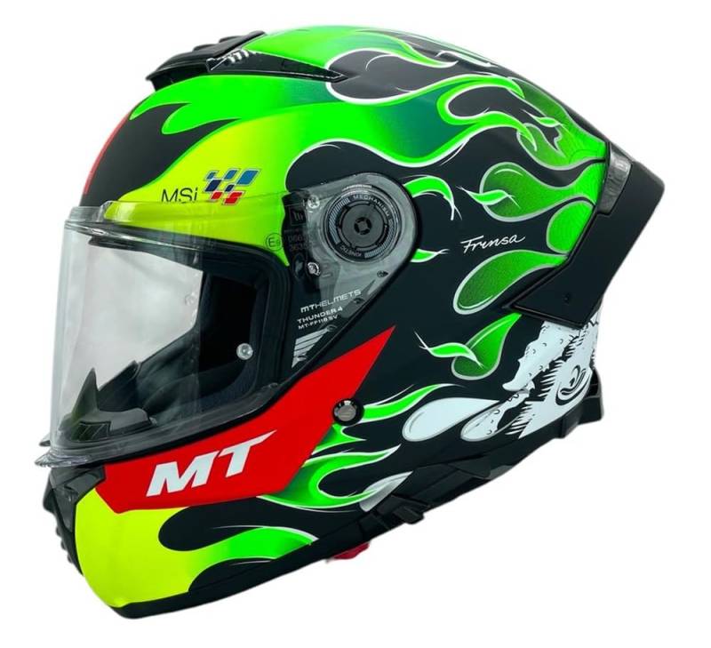 MT Helmets Integralhelm Thunder 4 SV YAMANAKA Mattgrün (S 55/56) von DOBLE XX