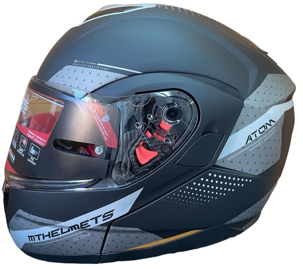 MT Helmets Outlet Atom Exposition Helm, Mattschwarz, Größe L von DOBLE XX