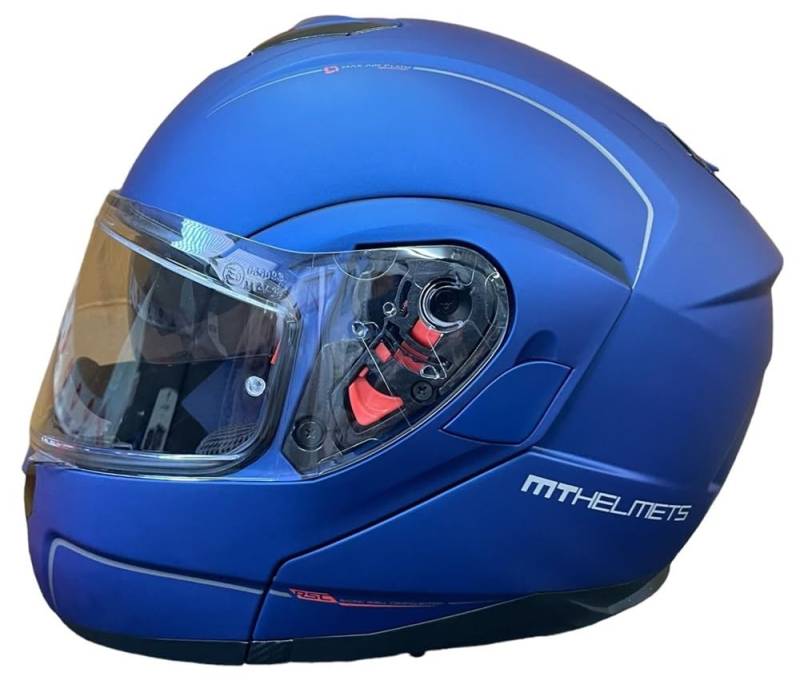 MT Helmets Outlet Atom Expositionshelm, Blau, Größe M von DOBLE XX