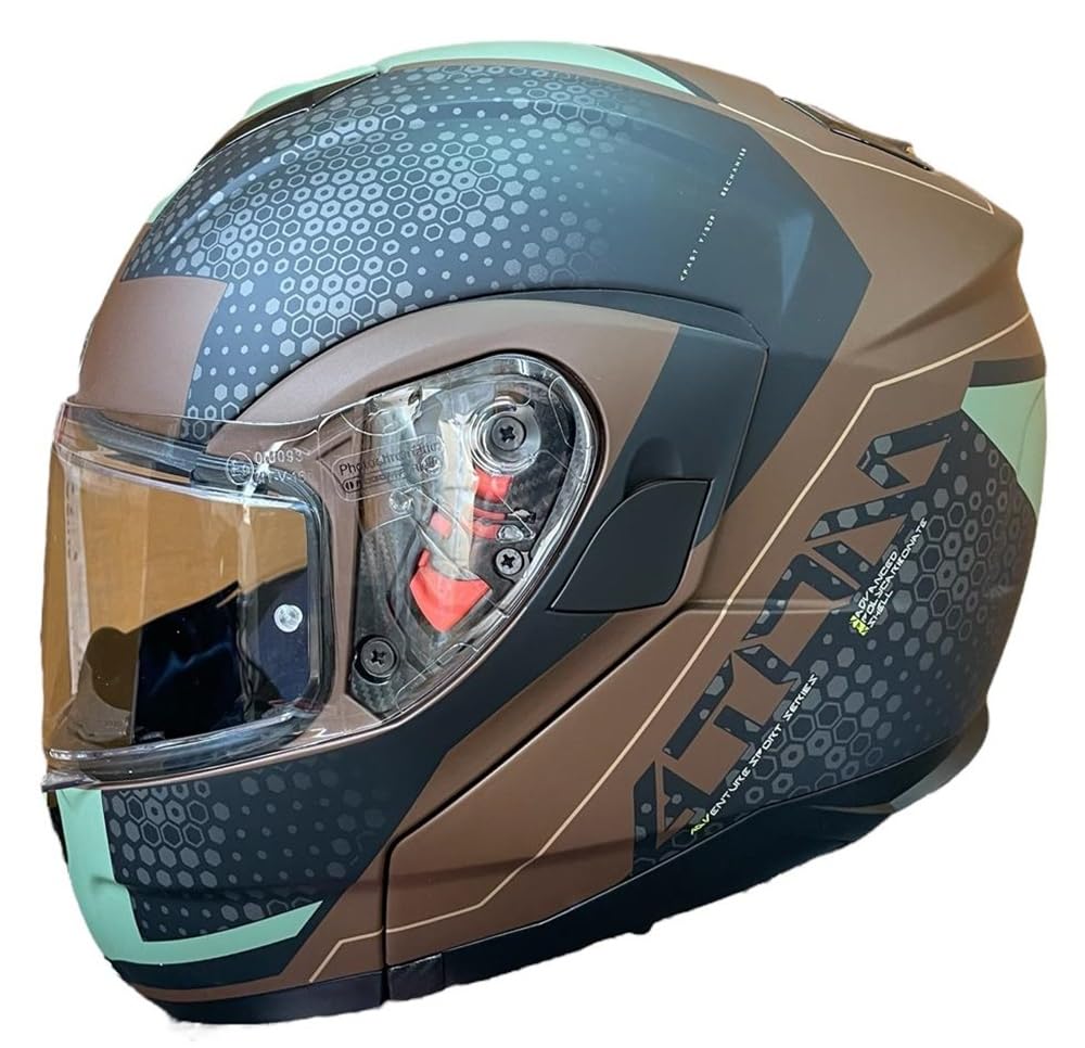 MT Helmets Outlet Atom Expositionshelm, Braun und Grün, Größe M von DOBLE XX