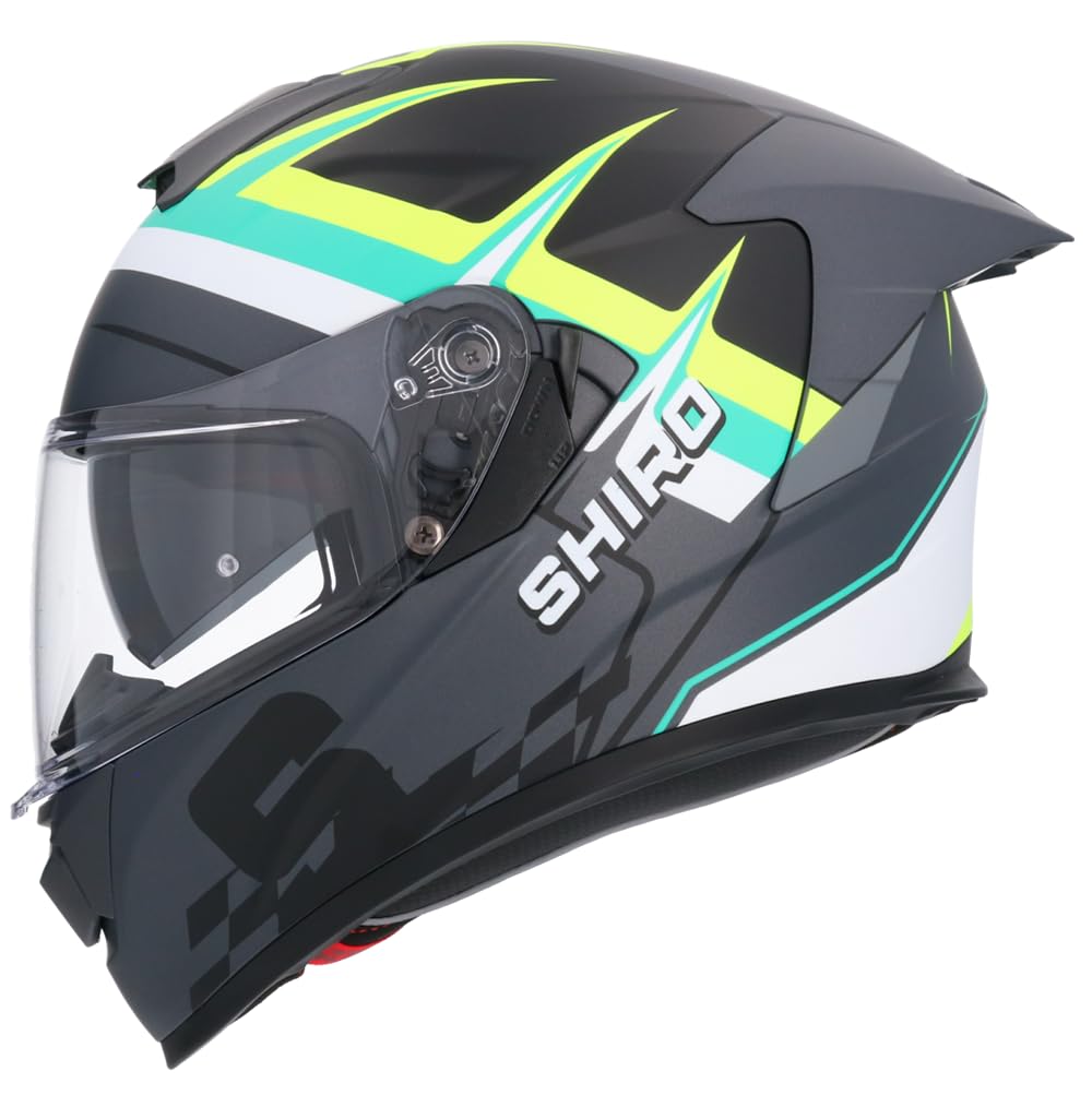 Shiro Helmets Helm Raptor Pegasus Motorradhelm schwarz matt SV (XS 53/54) von DOBLE XX