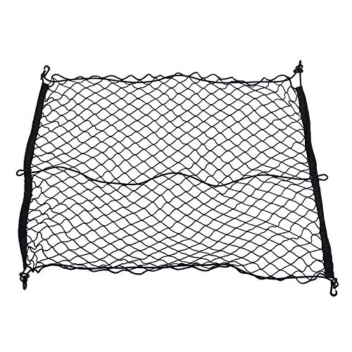 GepäCknetz Auto,GepäCknetz 60 * 50 90 * 40 90 * 60 70 * 70 120 * 60 cm Auto mesh elastische Nylon hintere rücksehnelkofferraum lagerung Organizer gepäck netzhalter zubehör(90x60) von DOBRVVGT