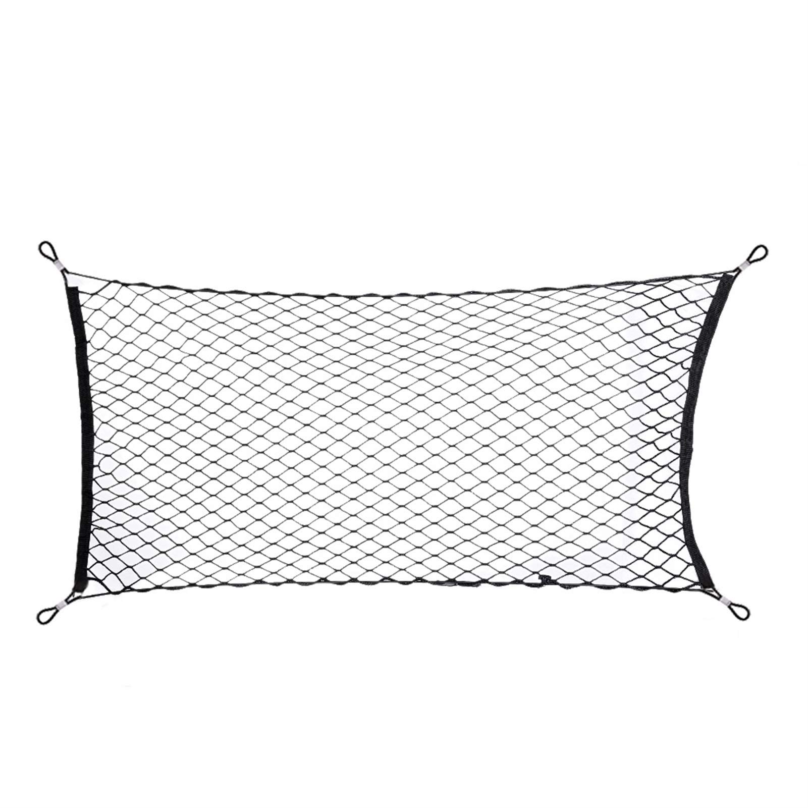 GepäCknetz Auto,GepäCknetz 90/120 * 60 cm Auto-Styling-Kofferraum-String-Mesh-elastisches Nylon-hintere Back-Fracht-Trunk-Speicherorganisator Gepäcknetzhalter Auto Accessoire(120x60) von DOBRVVGT