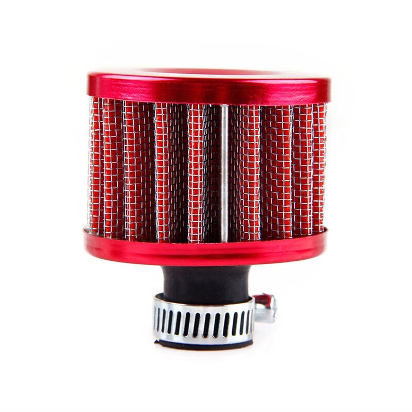 DOFABI 12-mm-Luftfilterschnittstelle Motorrad-Luftfilter Auto Kalt, for Mini, Autokegel Kaltluftfilter Turbo-Entlüftung Kurbelgehäuseentlüftung Motorrad-Luftfilter(Red) von DOFABI