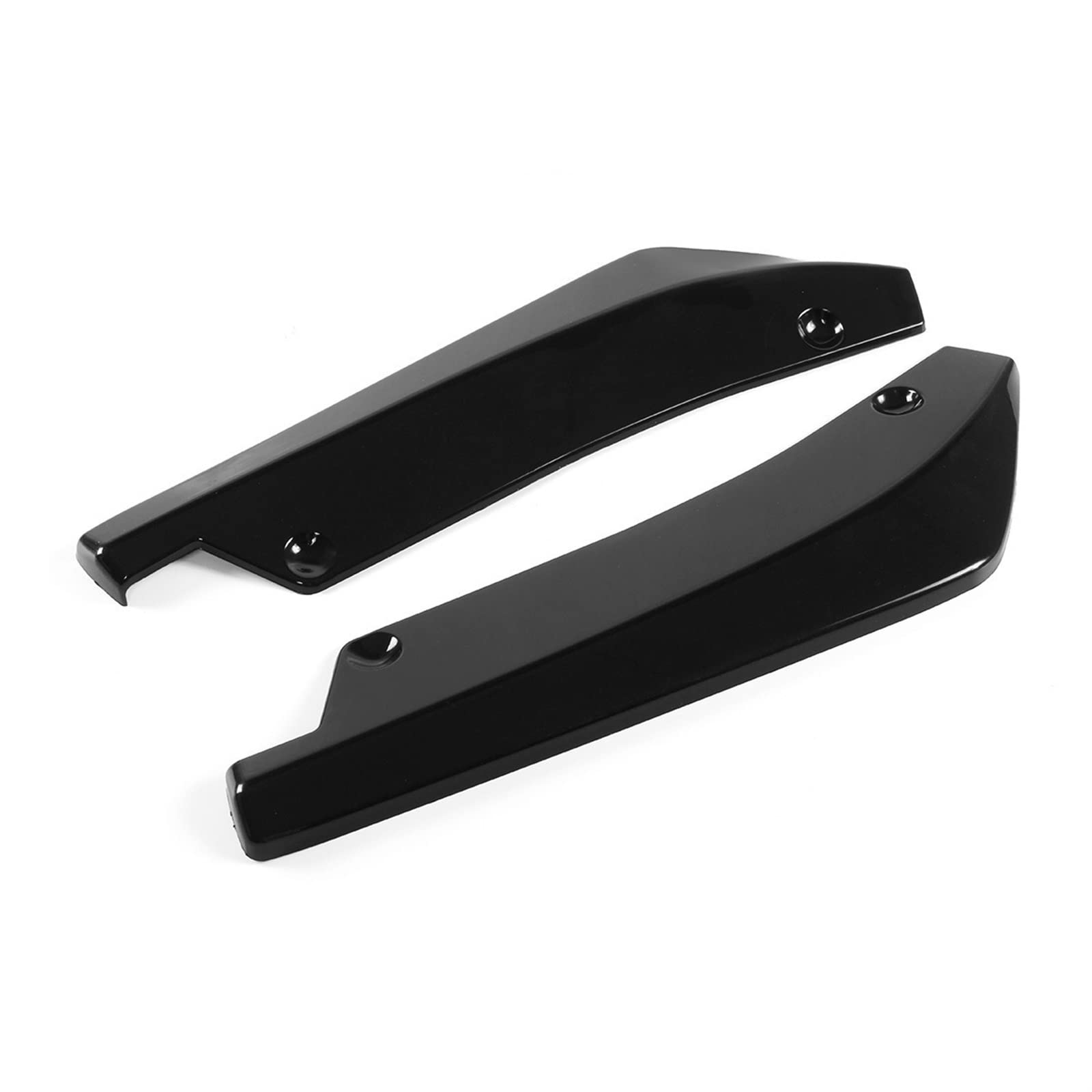 DOFABI 2PCS Universal Carbon Look/Schwarz Auto Hintere Stoßstange Lip Diffusor Splitter Canard Spoiler Protector, for Benz, for, for Ford Auto-Heckstoßstangendiffusor(Bright Black) von DOFABI