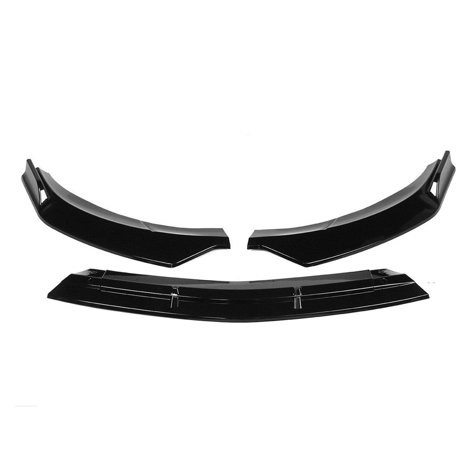 DOFABI 3-teiliges Auto-Frontstoßstangen-Splitter-Lippenspoiler-Diffusor-Schutzabdeckungsverkleidung, for Mercedes, for Benz, CLA-Klasse W117 2016-2020 Stoßstangenhalterung(Glossy Black) von DOFABI