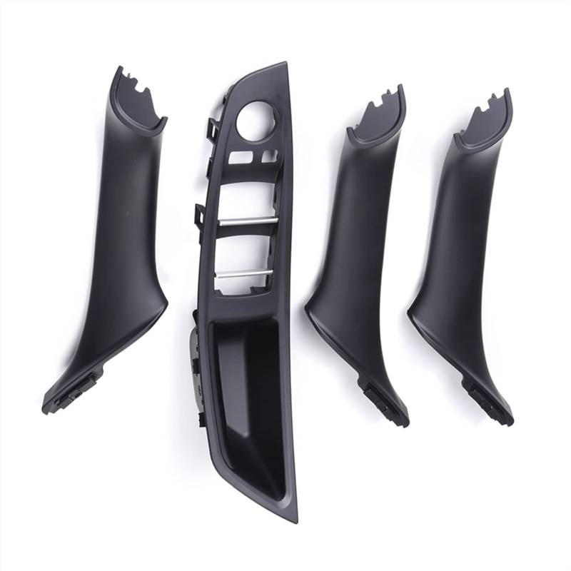 DOFABI 4 Teile/Satz Auto Innentür Armest Griff Fensterheber Schalter Taste Rahmen Panel, for, for F10 F11 F18 5 Serie 2010-2017 Türgriff(Black) von DOFABI