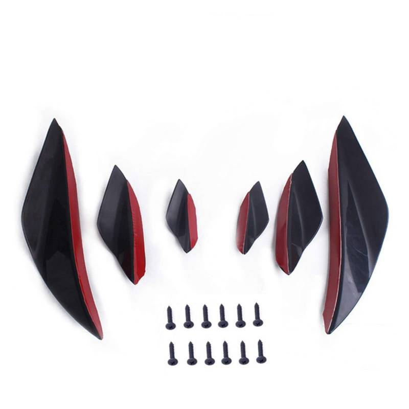 DOFABI 6-teiliges Zubehör for die Frontstoßstange, Lippensplitter, Spoiler, Canard-Aufkleber, for, E92, for, E93, for, E90, for, M3 Stoßstangenhalterung von DOFABI