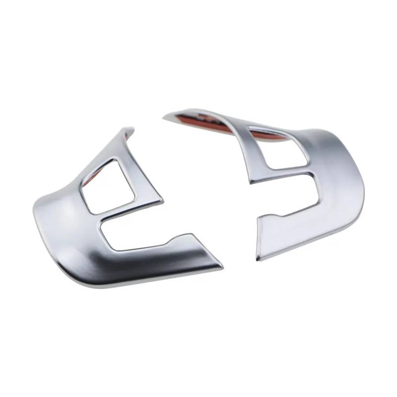 DOFABI ABS Chrom Auto Styling 3 6 9 Uhr Lenkradschutz Zieraufkleber, for Peugeot, for 2008 2014 2015 2016 2017, Zubehör Zierabdeckung für Lenkradverkleidung(Mattte Chrome) von DOFABI