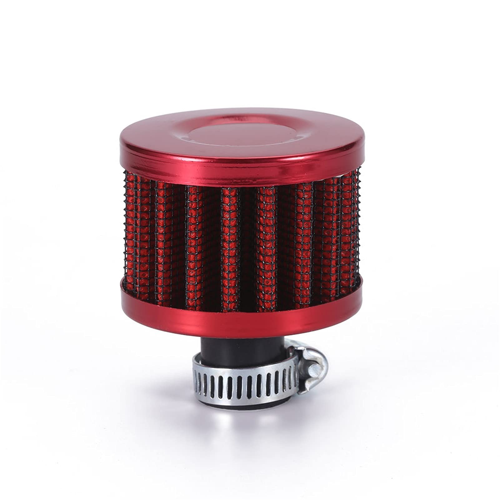 DOFABI Auto-Luftfilter, 12 mm, 25 mm, Motorrad-Kaltlufteinlass, Kurbelgehäuse-Entlüftungsabdeckung mit hohem Durchfluss, for Mini, Entlüftungsfilter Motorrad-Luftfilter(12MM RED) von DOFABI