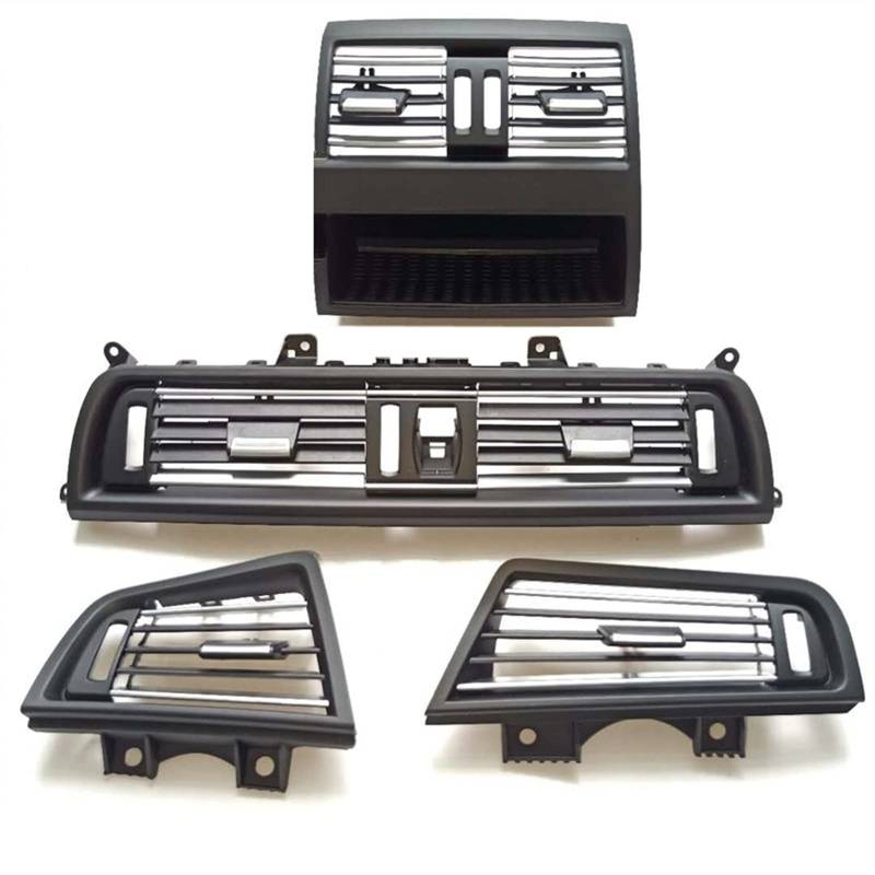 DOFABI LHD RHD Rechtes Lenkrad for Autos, verchromte Lüftungsgitter-Abdeckung, for, 5er F10 F11 520 525 528 530 535 Auslass des Klimaanlagengitters(LHD 4PCS Set) von DOFABI