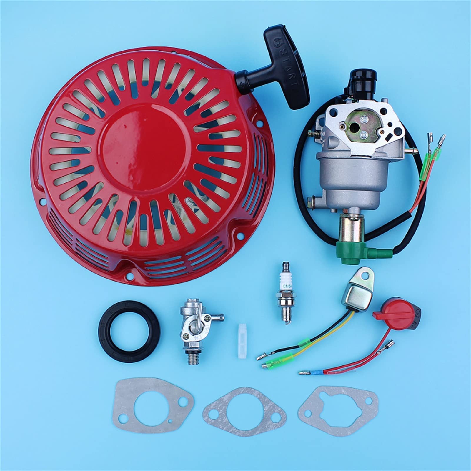 DOFABI Vergaser Seilzugstarter EIN/Aus Schalter Dichtungssatz GX390 GX340 188F 190F 11HP 13HP Generator Power Motor Schalter-Austauschsatz von DOFABI