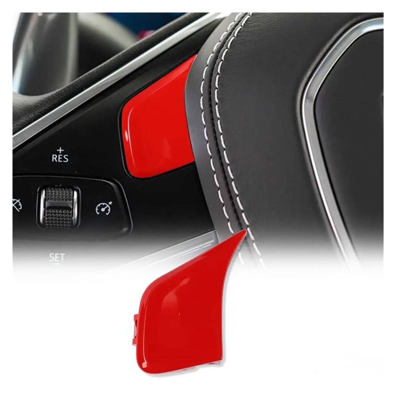 DOFABI for Corvette, for C8 2020 2021 2022, rot-Blaue Auto-Lenkrad-Z-Knopf-Abdeckungsverkleidung, ersetzen Sie Innenzubehör ABS Zierabdeckung für Lenkradverkleidung(Red) von DOFABI