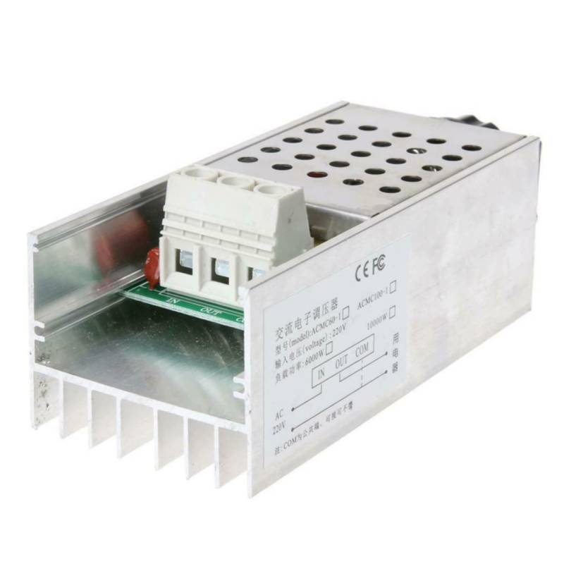 DOITOOL 10000W Elektronischer Spannungsregler AC220V Motor Controller Dimmregler Mit Gehäuse Hochleistungs Stromregler Für Präzise Spannungseinstellung Und Temperaturkontrolle von DOITOOL