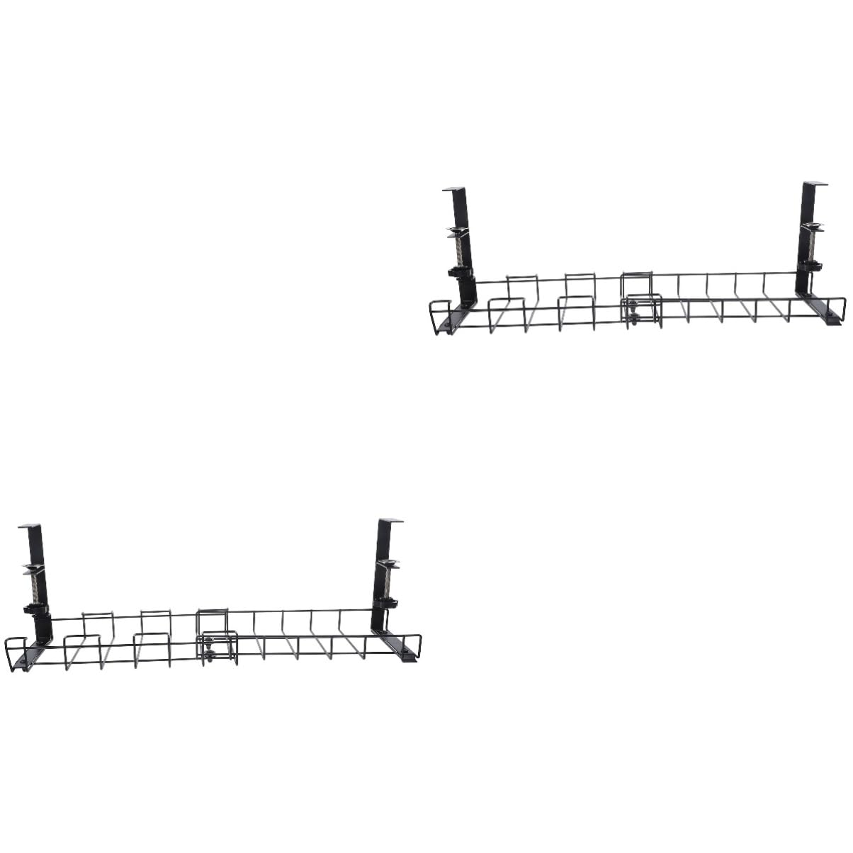 DOITOOL 2St Kabelorganisator unter dem Tisch Kabelschacht schreintischorganizer Drähte Kabelbinder für Elektronik Untertisch-Organizer Kabel Organizer Schreibtisch Kohlenstoffstahl Black von DOITOOL