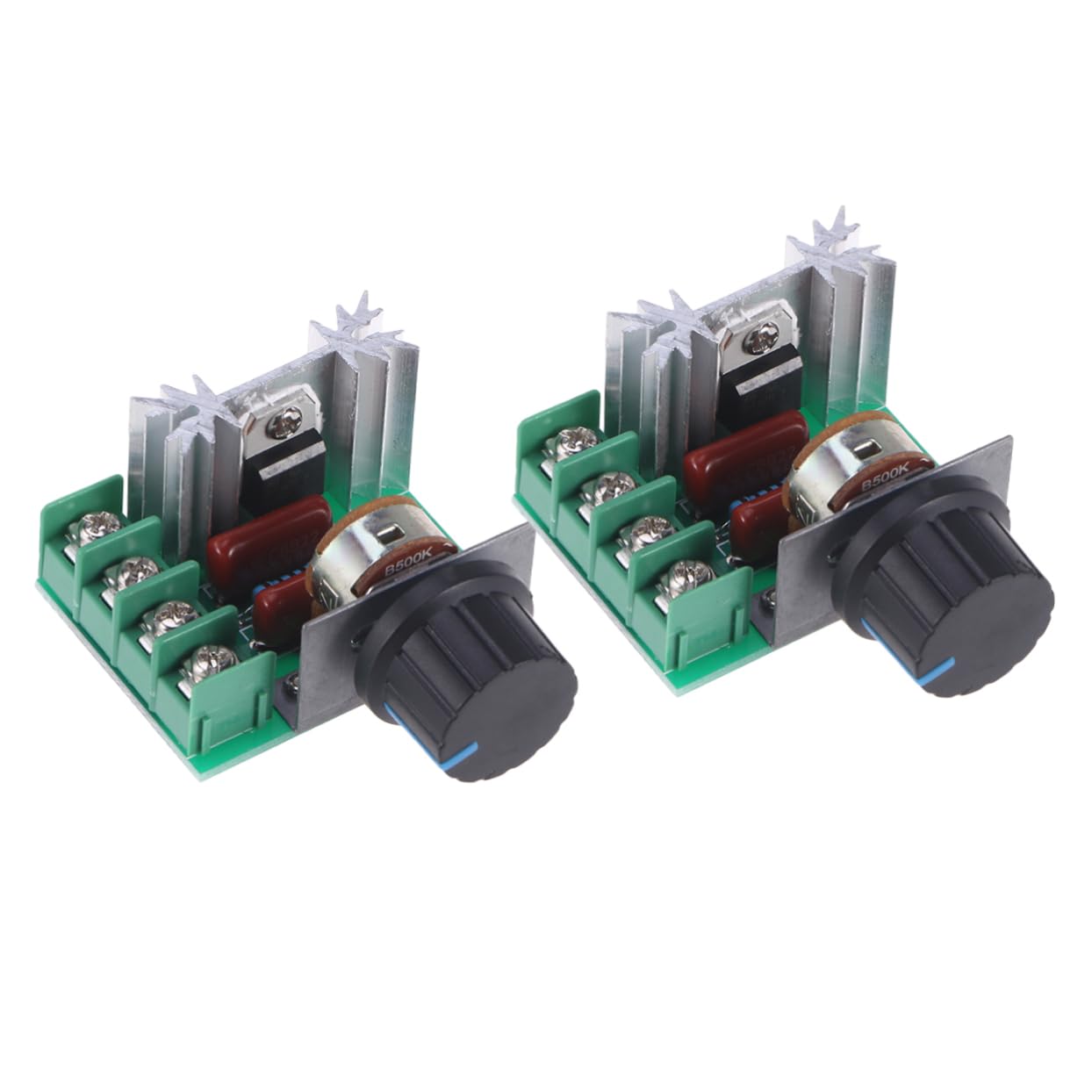 DOITOOL 2er Set 2000W 220V SCR Spannungsregler Motorsteuerung Dimmer Für Heizungen üfter Elektrowerkzeuge Elektronischer Voltage Regulator Controller Für Präzise Leistungsanpassung von DOITOOL