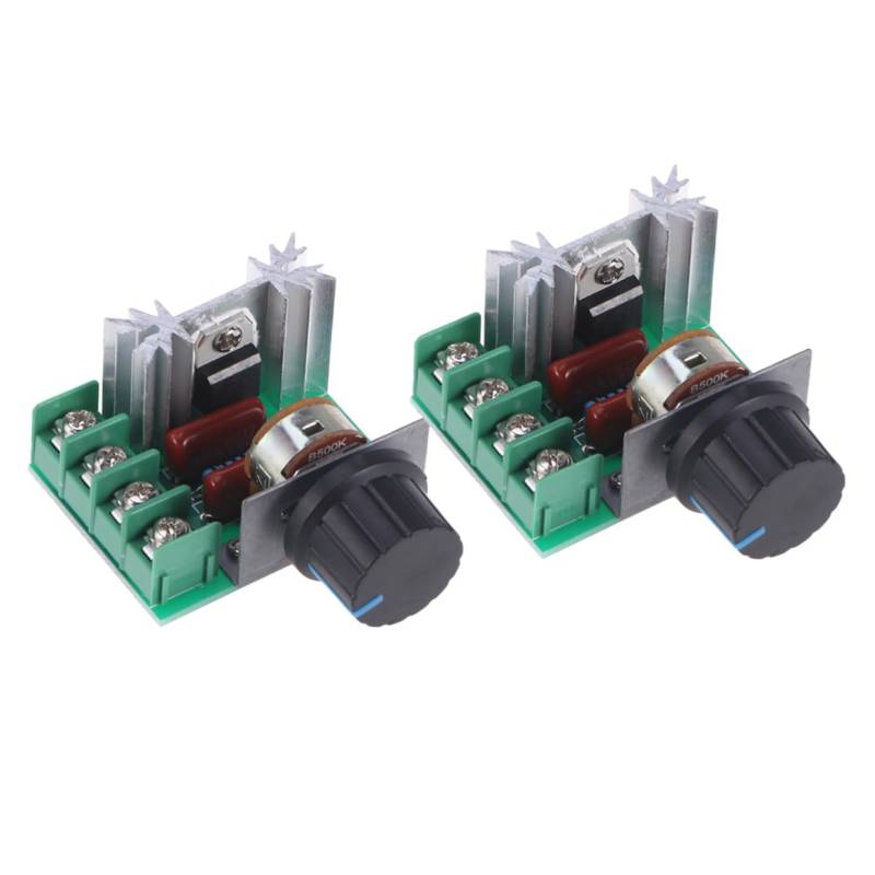 DOITOOL 2er Set 2000W 220V SCR Spannungsregler Motorsteuerung Dimmer Für Heizungen üfter Elektrowerkzeuge Elektronischer Voltage Regulator Controller Für Präzise Leistungsanpassung von DOITOOL